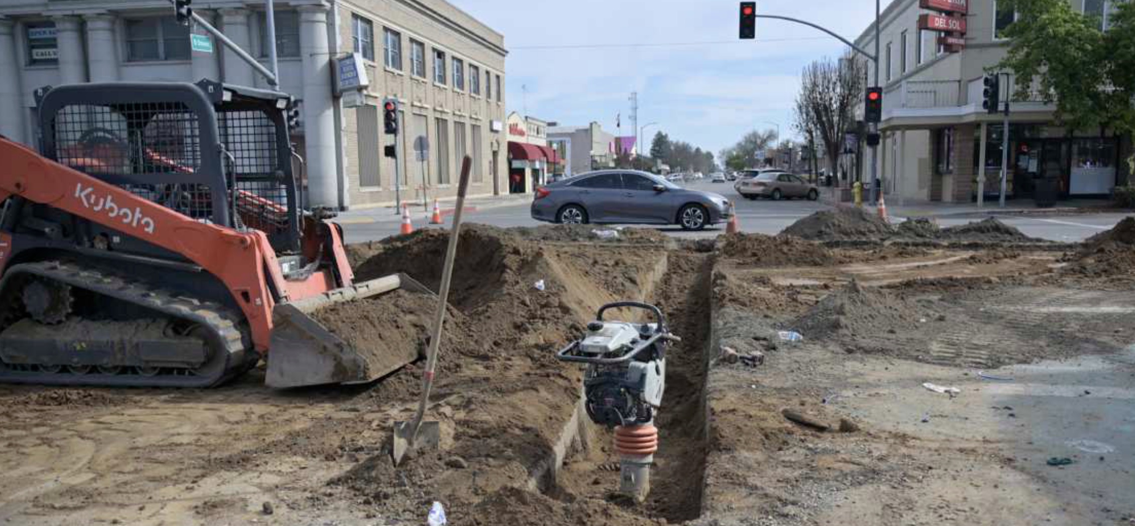 Yosemite avenue under construction