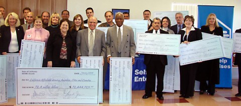 California Department of Housing and Community Development Director Lynn Jacobs celebrated with awardees in Hanford, California on January 30, 2008