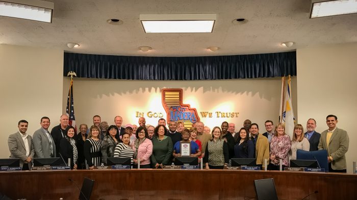 Leaders unite to accept award for National Night Out success in Madera