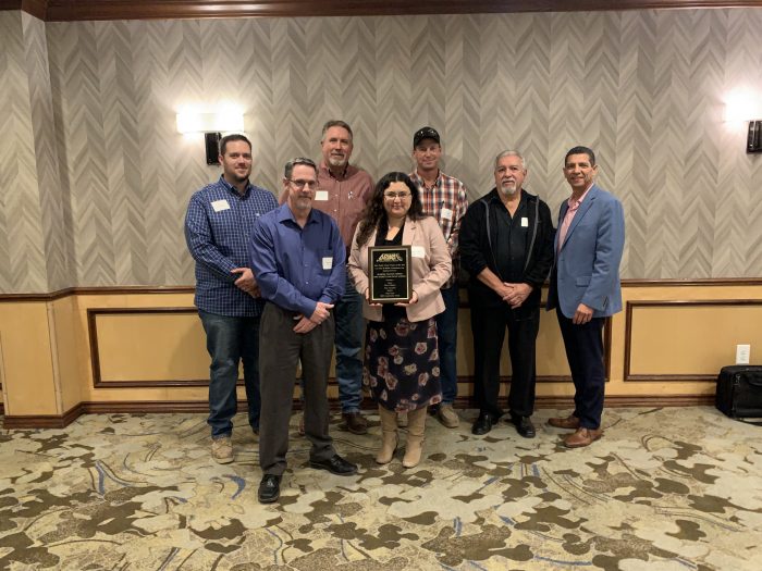 City of Madera Transit Center Project team show off their award plaque at APWA awards luncheon